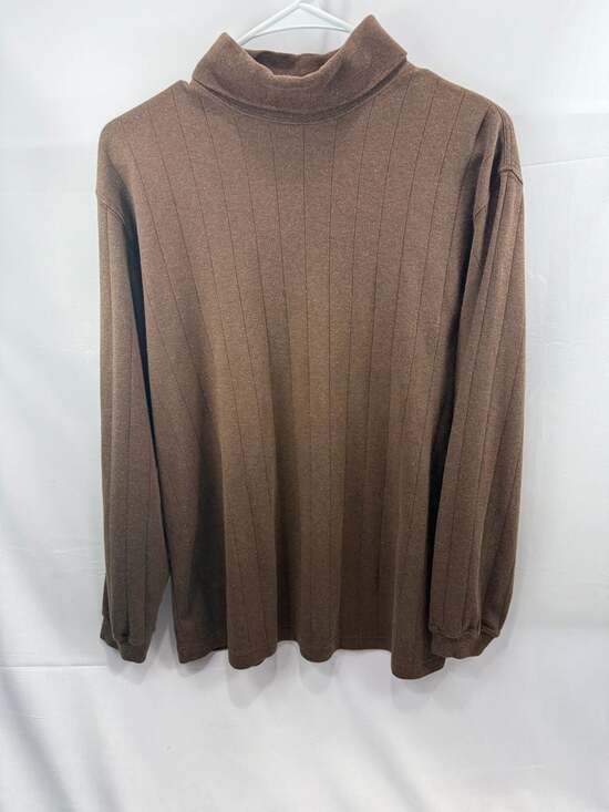 Vintage Brooks Brothers 100% Cotton Ribbed Turtleneck Sweater Shirt Collection M - Picture 11 of 15